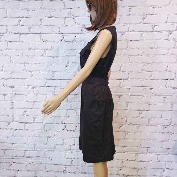 LAUREN RALPH LAUREN, Black sleeveless shirt dress with belt - Picture 8 of 12